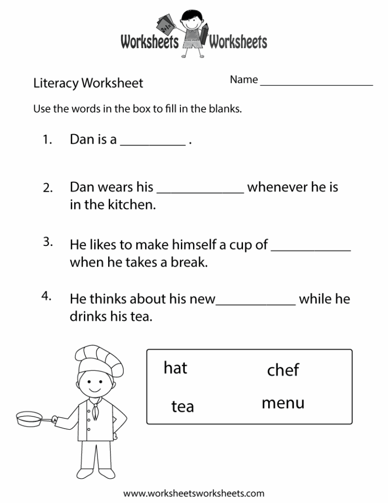 Fun Literacy Worksheet Worksheets Worksheets