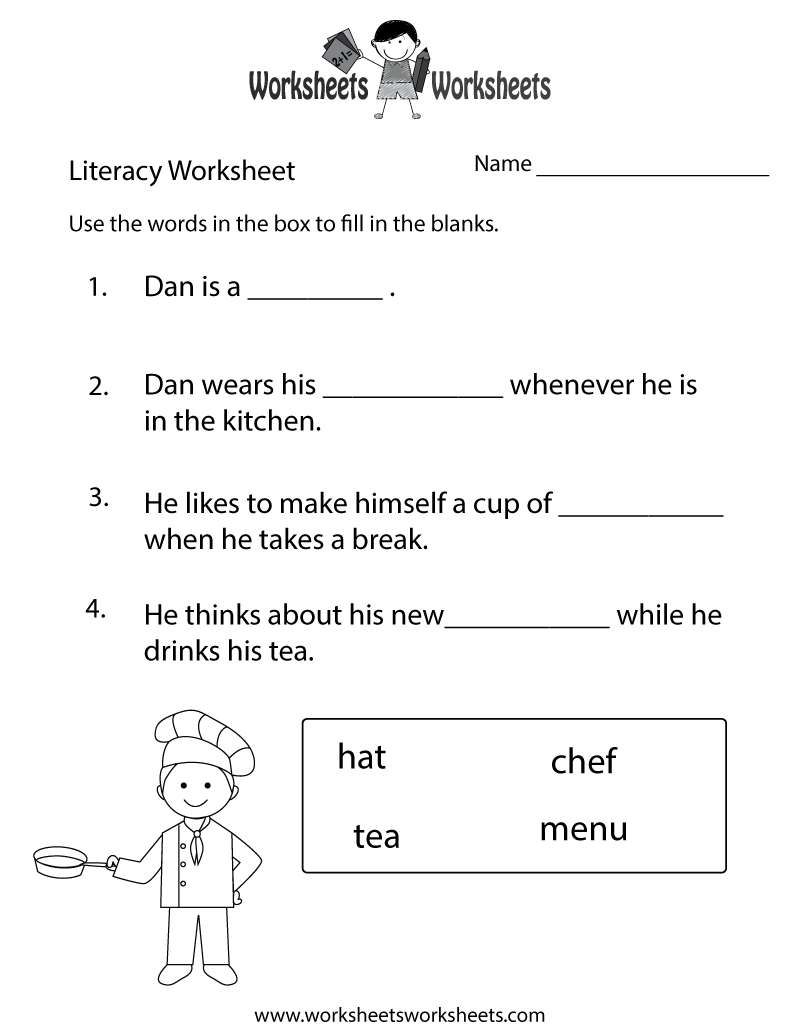 Fun Literacy Worksheet Worksheets Worksheets