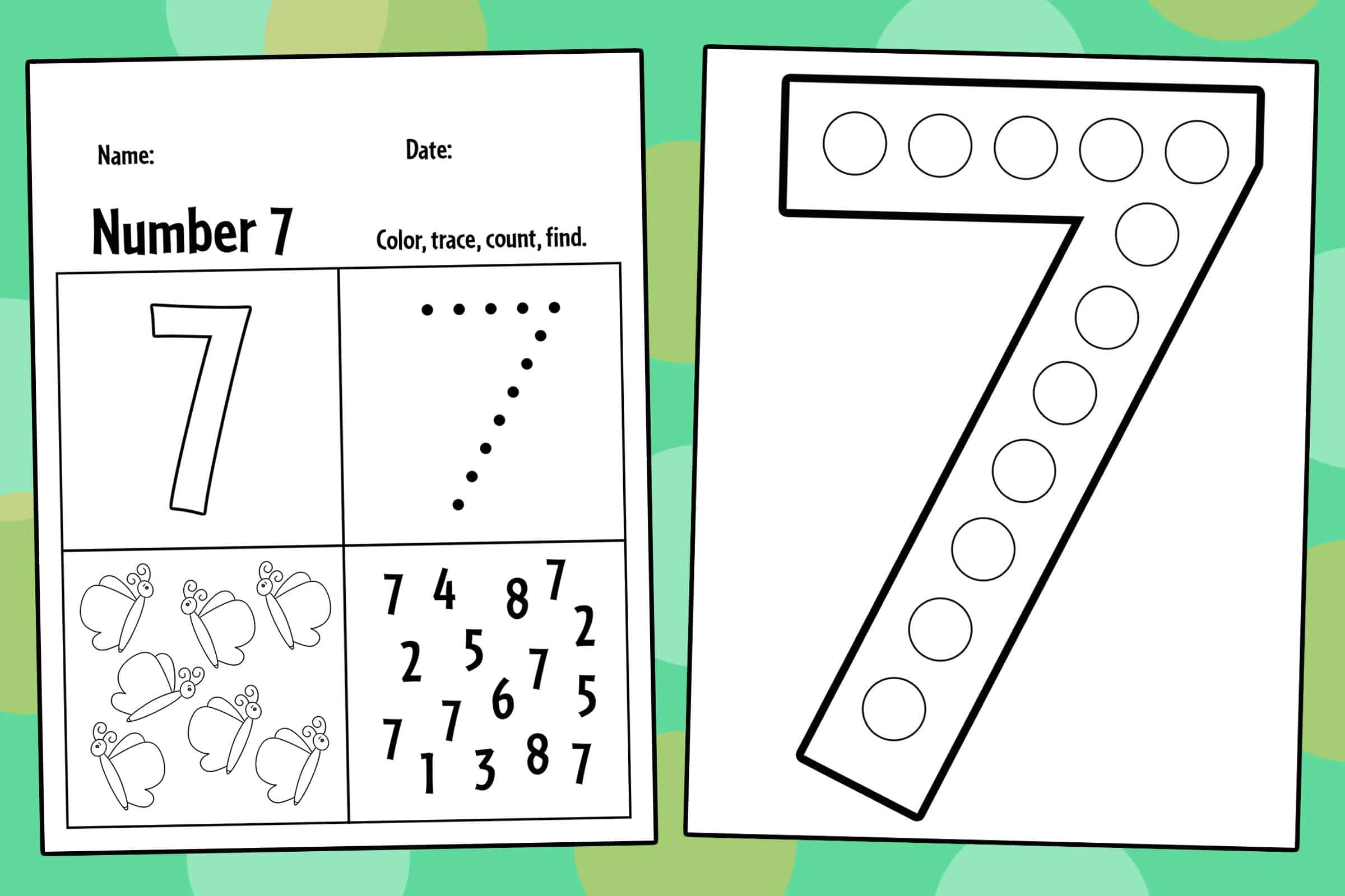 Fun Number 7 Worksheet For Preschoolers Engaging Activities To Learn The Magic Of Seven 