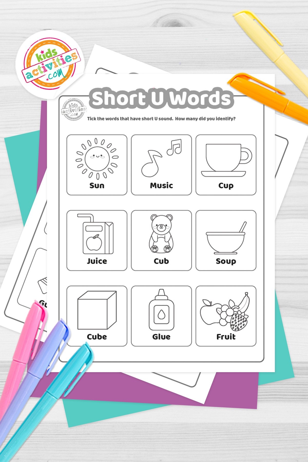 Free Printable Short U Worksheets