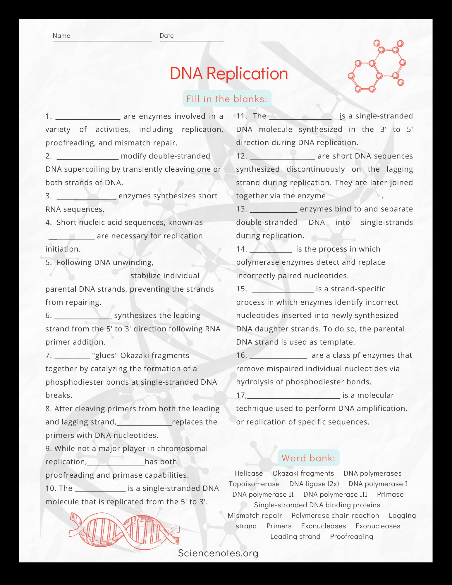 Genetics Worksheets And Printables Genetics Worksheets And Printables