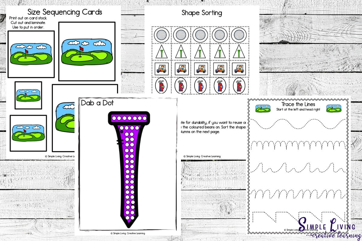 Golf Printable Pack Simple Living Creative Learning Golf Printable Pack Simple Living Creative Learning