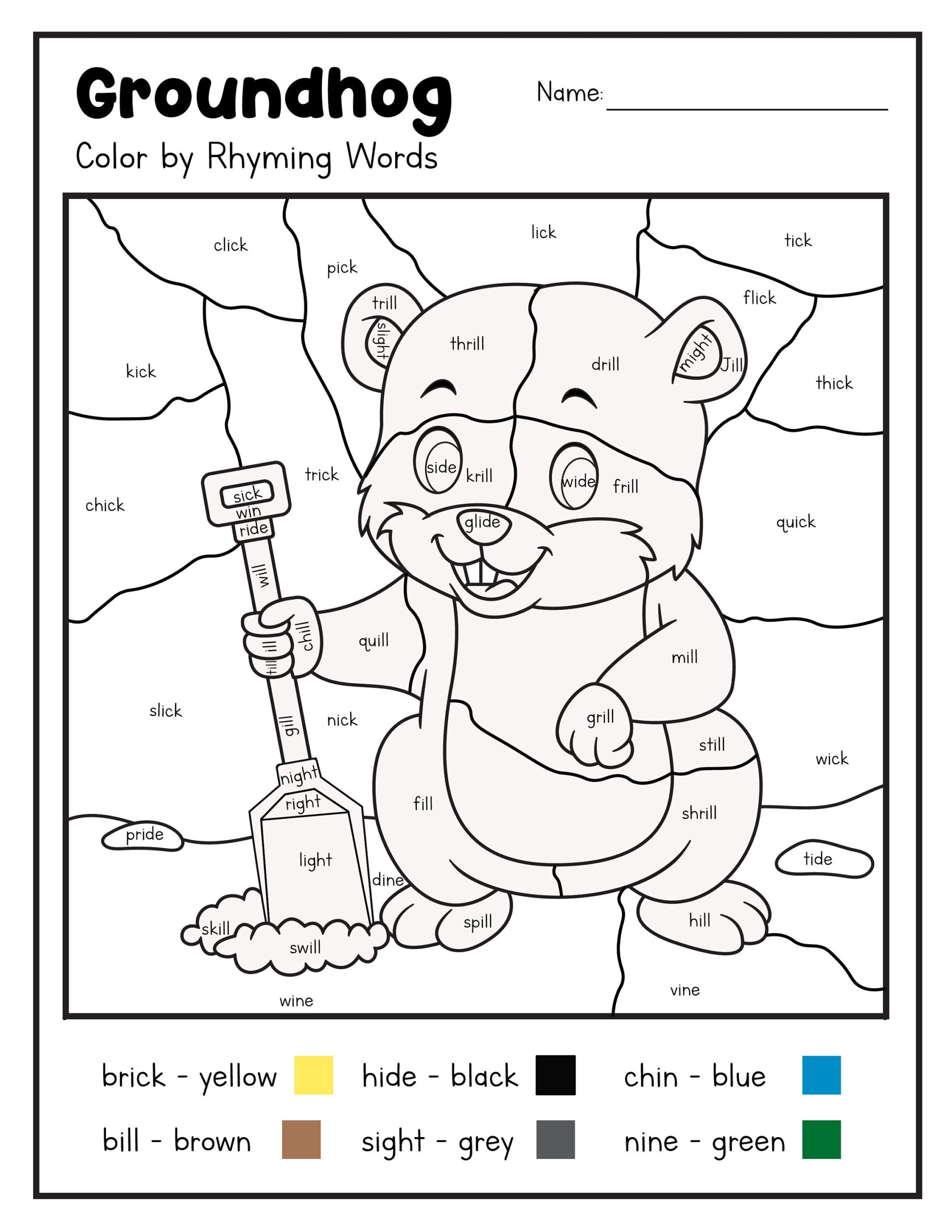 Groundhog Day Activities Groundhog Day Coloring Pages Groundhog 