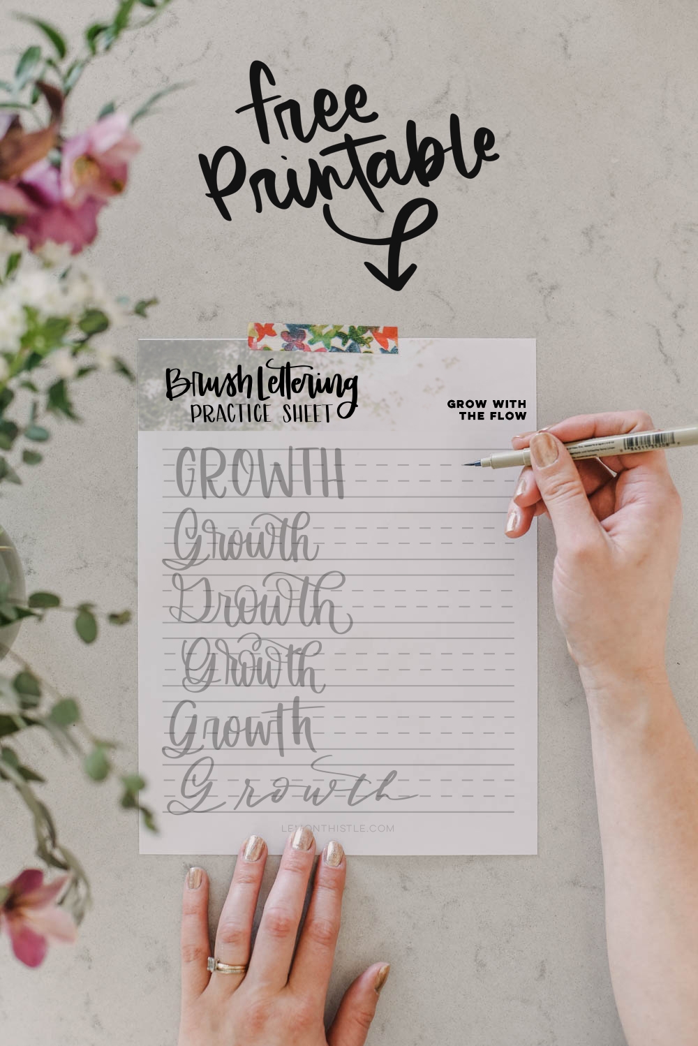 Free Printable Brush Lettering Worksheets