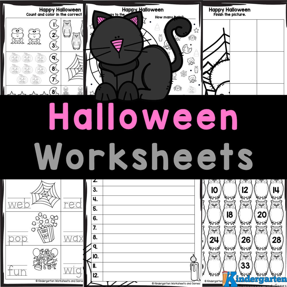 Halloween Worksheets For Kindergarten Halloween Worksheets For Kindergarten
