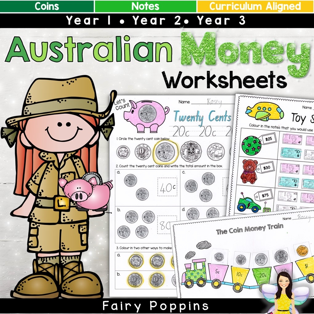 Hands On Australian Money Activities Fairy Poppins Worksheets 