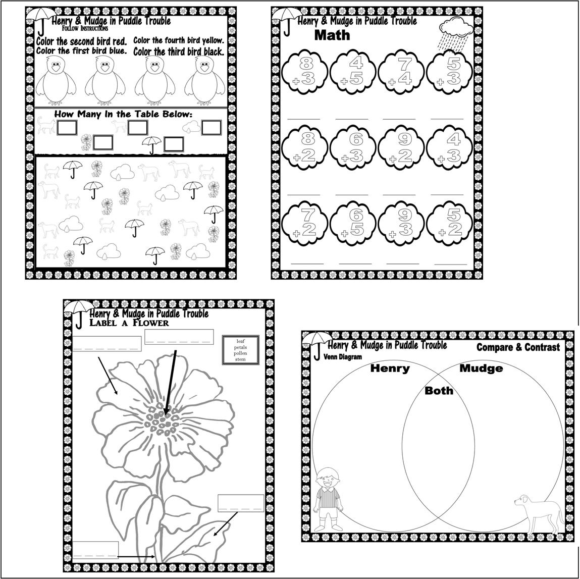 Henry U0026 Mudge In Puddle Trouble Book Companion Reading Comprehension Henry U0026 Mudge In Puddle Trouble Book Companion Reading Comprehension