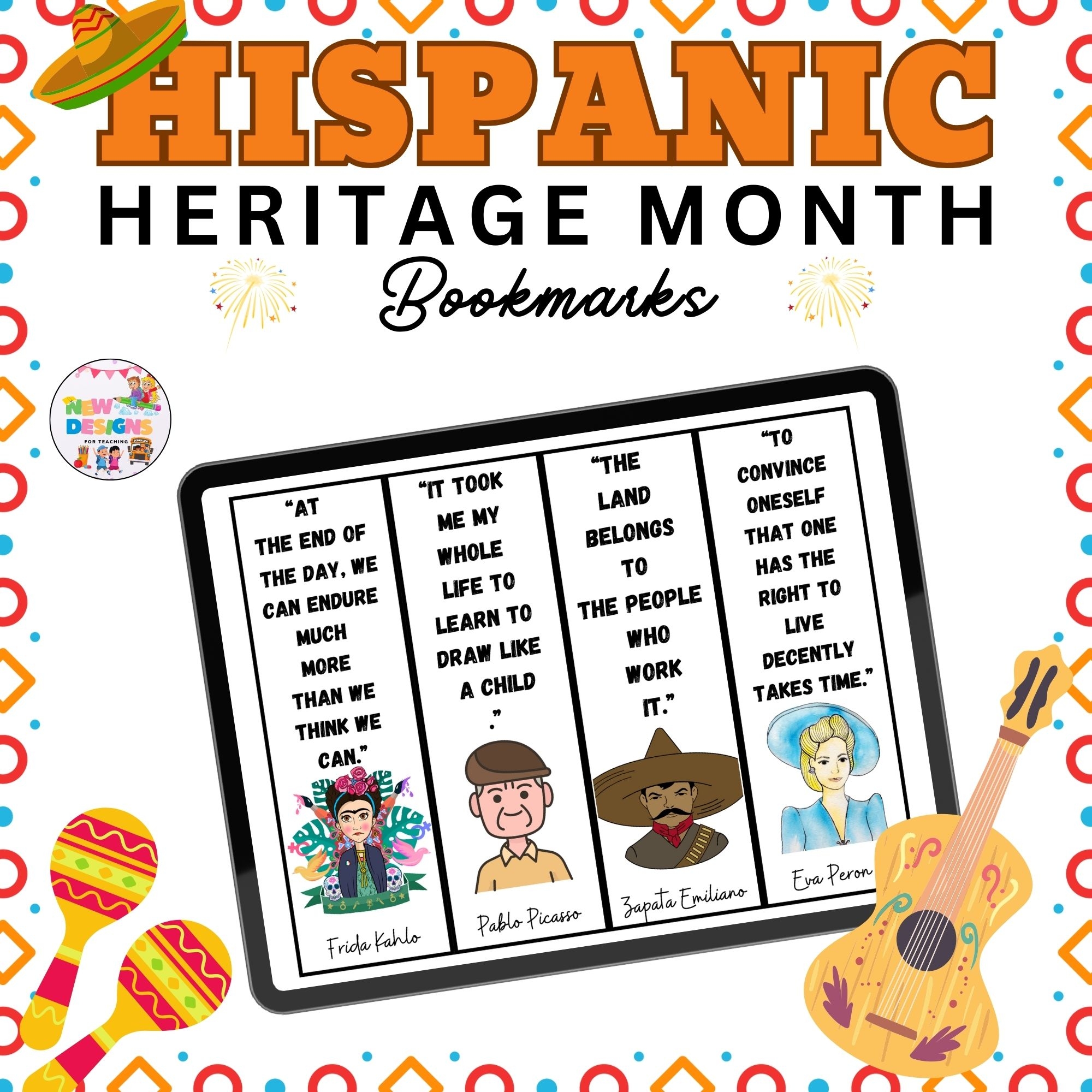 Hispanic Heritage Month Bookmarks FAMOUS QUOTES October Worksheets Made By Teachers Hispanic Heritage Month Bookmarks FAMOUS QUOTES October Worksheets Made By Teachers