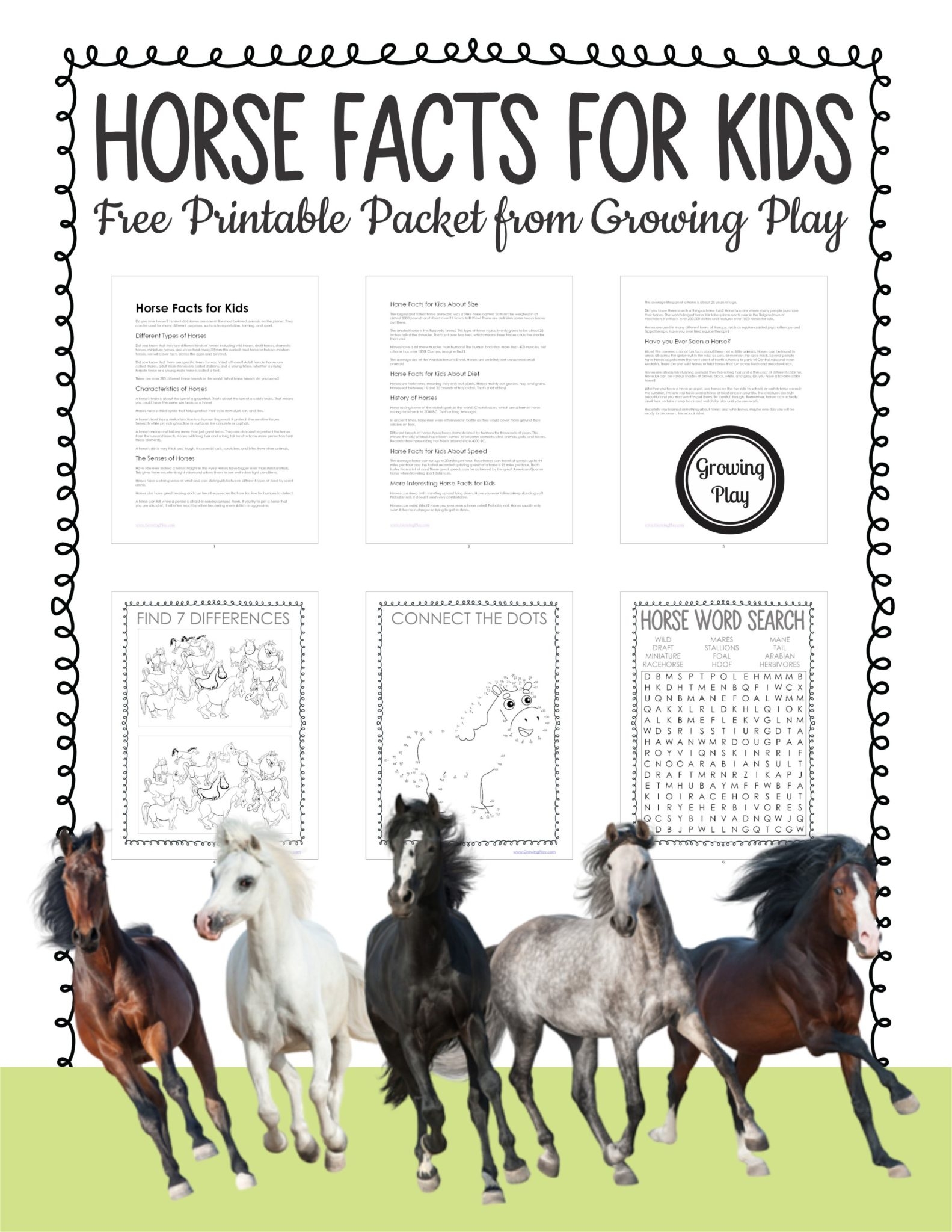 Horse Facts For Kids Growing Play