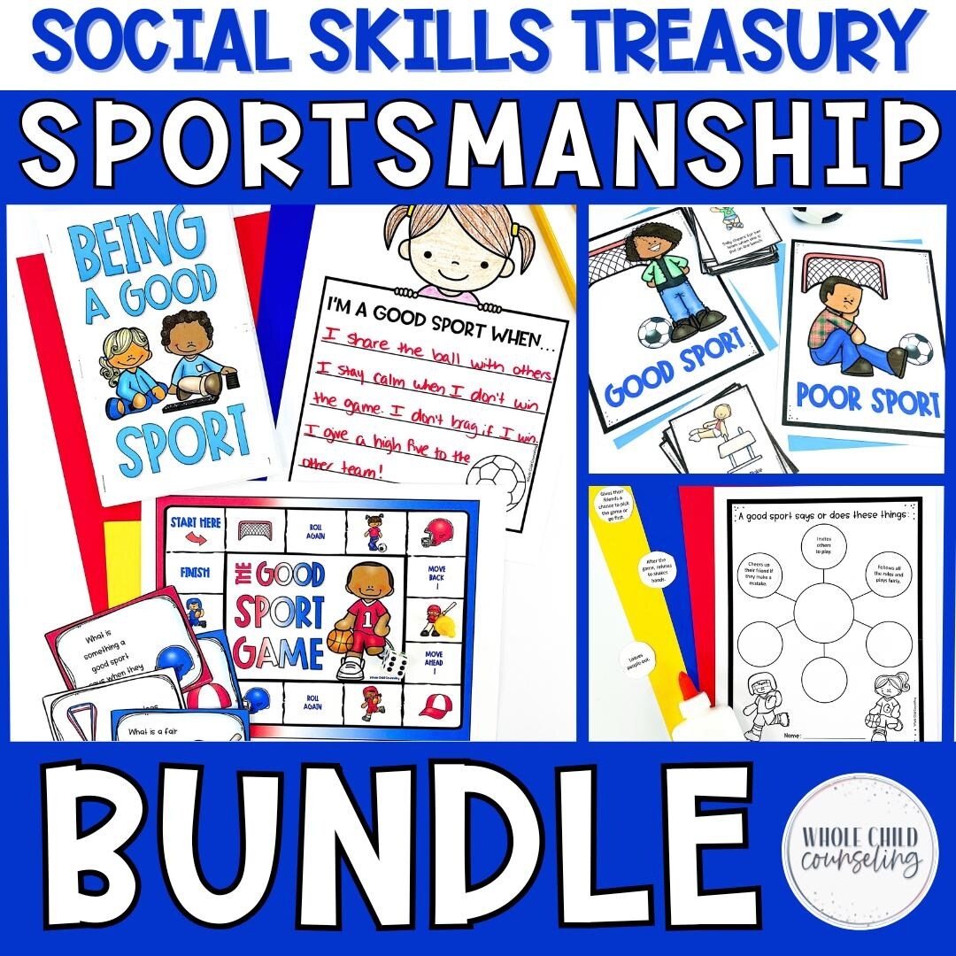 How To Be A Good Sport Game U0026 Activity Sportsmanship Bundle SEL Kids Play Therapy Tool For Homeschool Flashcards And Worksheets For Kids Etsy