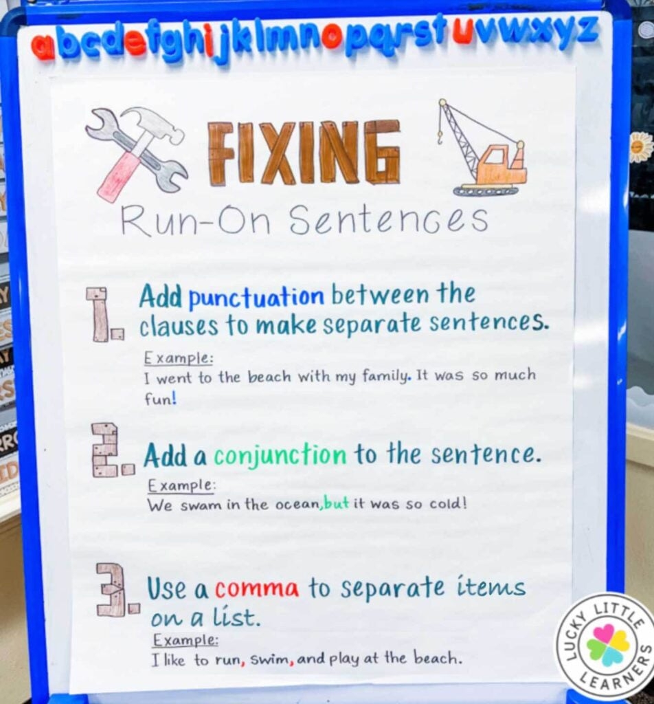 Free Printable Run On Sentence Worksheet