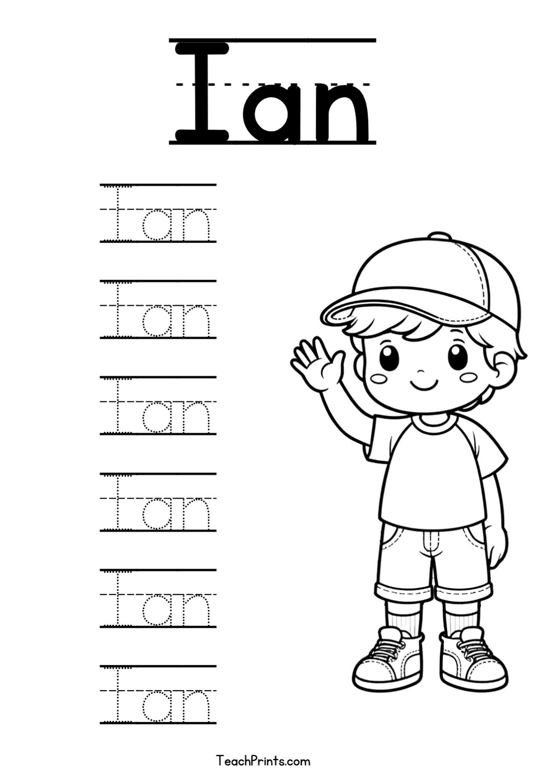I Name Tracing Worksheets 15 Names Free U0026 Printable Teach Prints I Name Tracing Worksheets 15 Names Free U0026 Printable Teach Prints