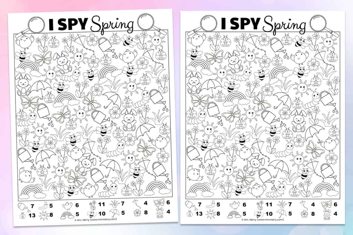 I Spy Game For Spring Free Printable Mrs Merry I Spy Game For Spring Free Printable Mrs Merry