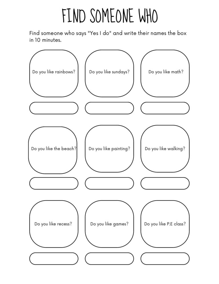 Ice Breakers Freeology Worksheets Library