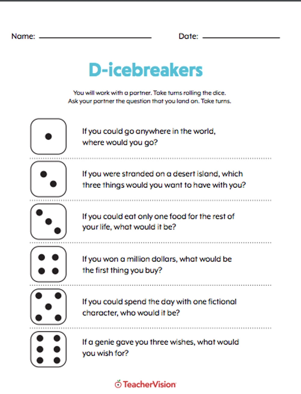Free Printable Ice Breaker Worksheets Free Printable Ice Breaker Worksheets