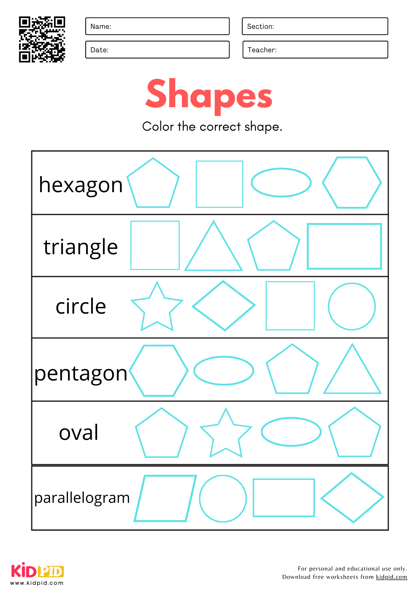 Free Printable Preschool Shapes Worksheets Free Printable Preschool Shapes Worksheets