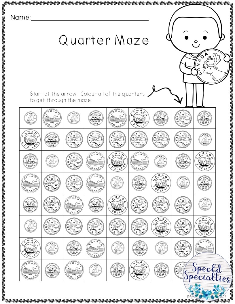 Free Printable Canadian Money Math Worksheets