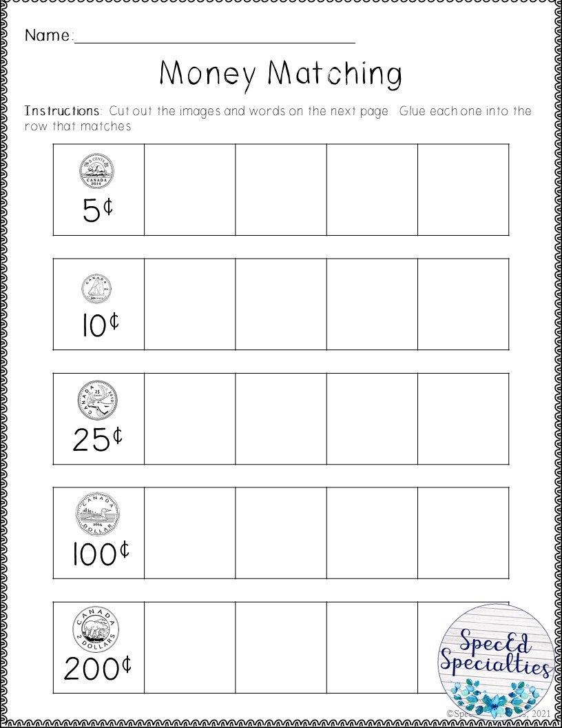 Identifying Canadian Money Worksheets Made By Teachers Identifying Canadian Money Worksheets Made By Teachers