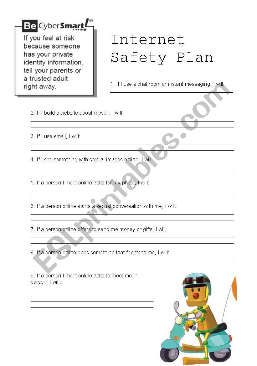 Internet Safety 2 4 ESL Worksheet By Doroteia F 