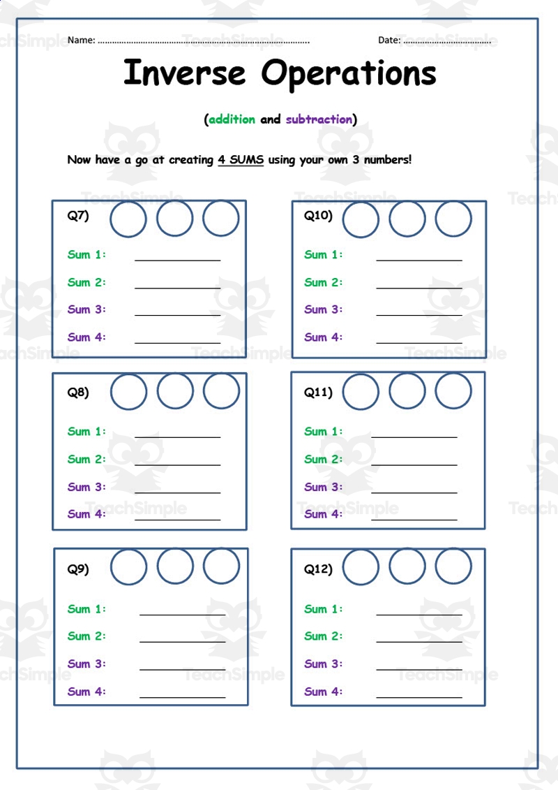 Free Printable Inverse Matix Worksheet Free Printable Inverse Matix Worksheet