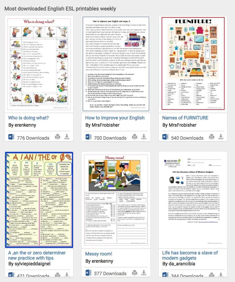 ISL Collective English Worksheets Editable Free Kids Books