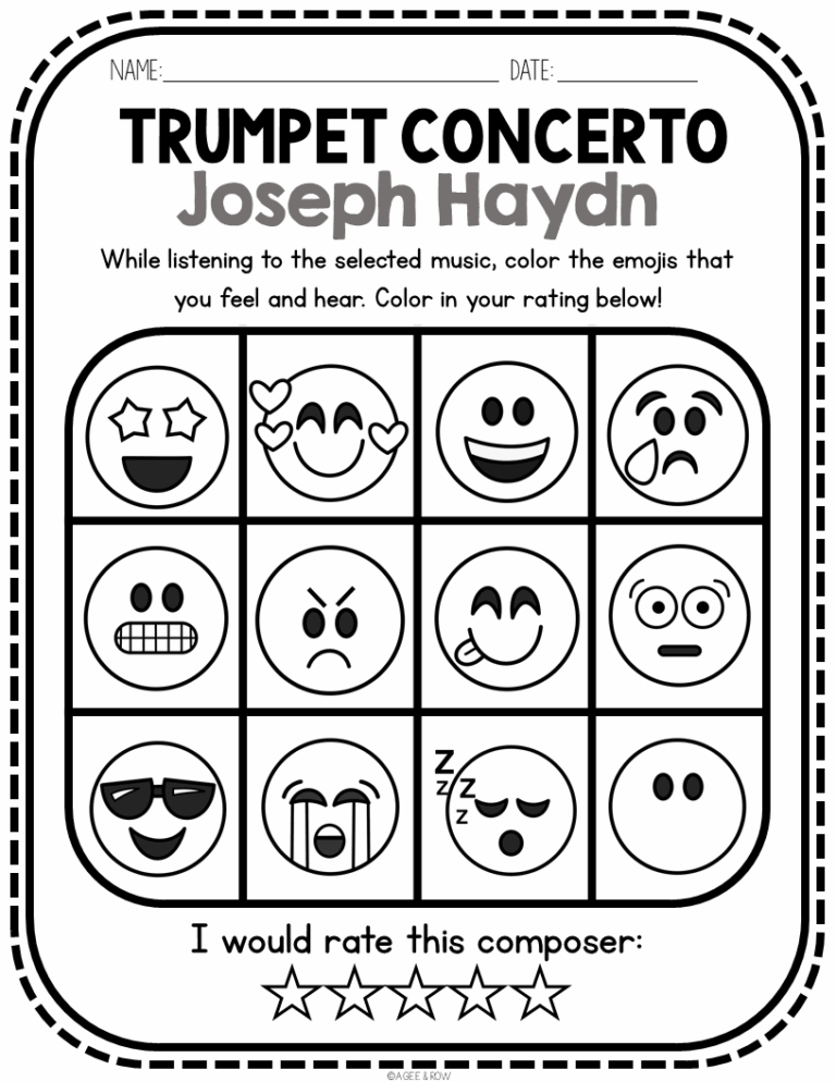 Joseph Haydn Classical Music SEL Listening Activities Packet For March