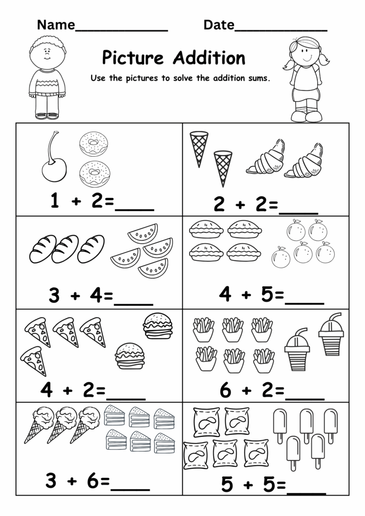 Free Printable Addition Worksheet For Preschool - Printable Worksheets