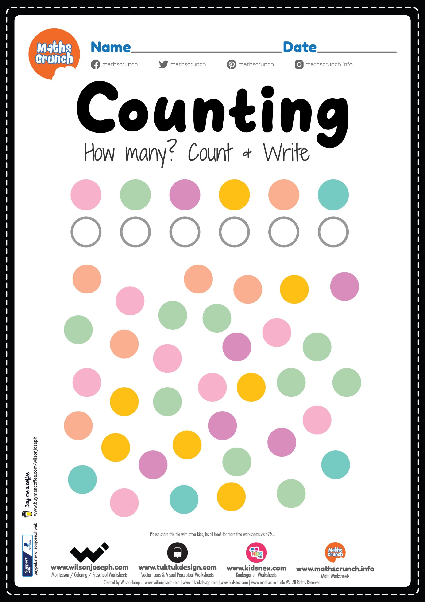 Kindergarten Math Counting Worksheet Free Printable PDF For Kids Kindergarten Math Counting Worksheet Free Printable PDF For Kids