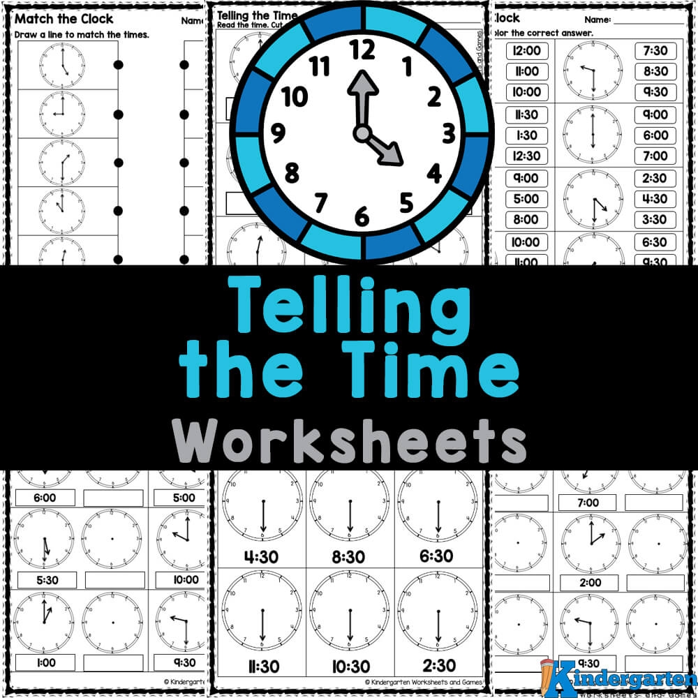 Kindergarten Telling The Time Clock Worksheets Kindergarten Telling The Time Clock Worksheets