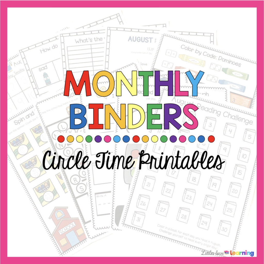 Kindergarten U0026 Preschool Circle Time Printables No Prep Kindergarten U0026 Preschool Circle Time Printables No Prep