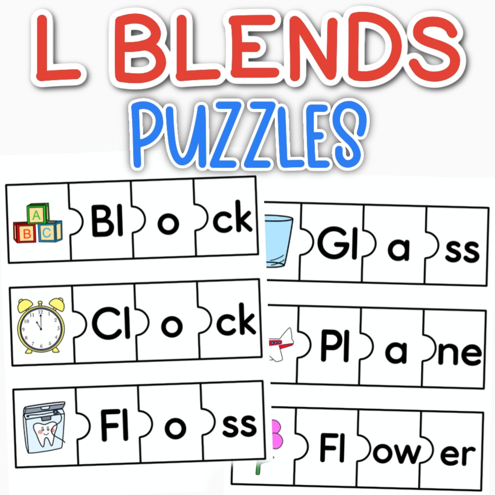 L Blends 6 Fun Worksheets To Teach L Blend Words Free