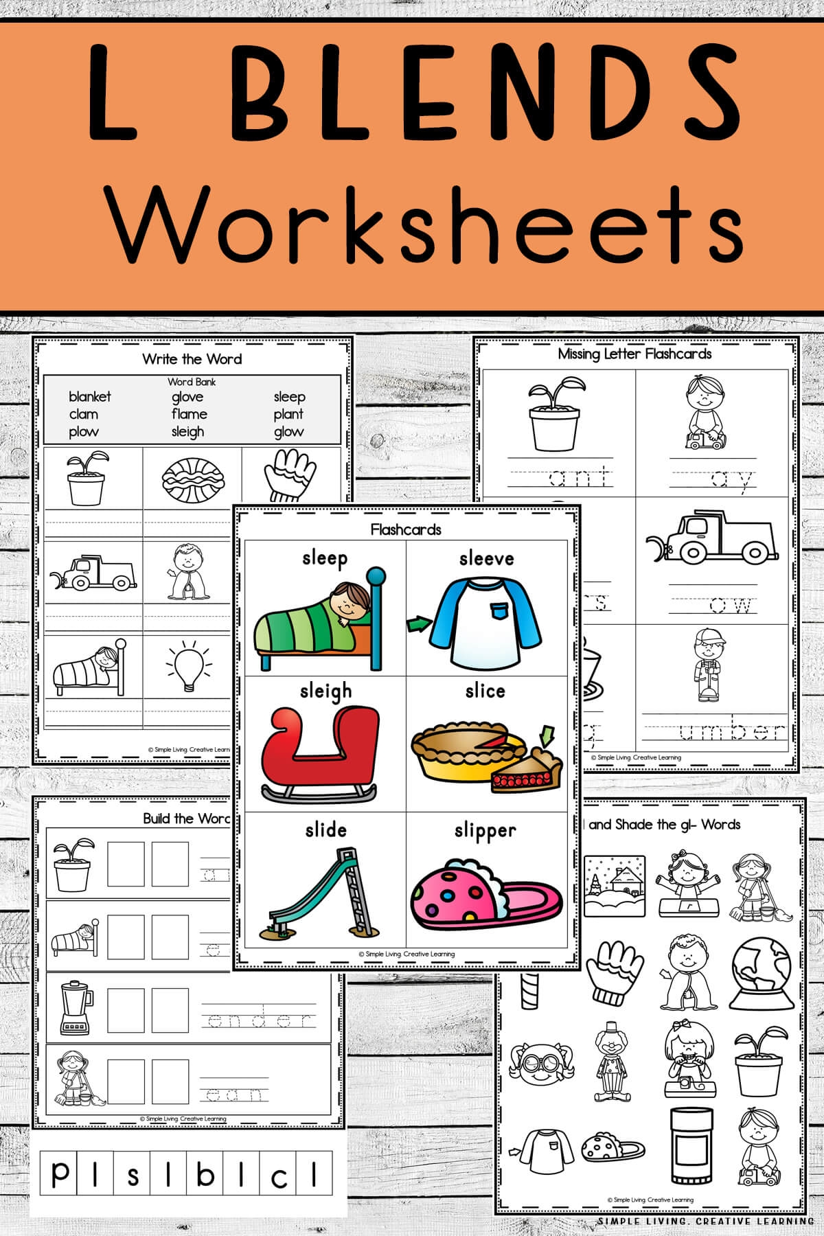 L Blends Worksheets Simple Living Creative Learning