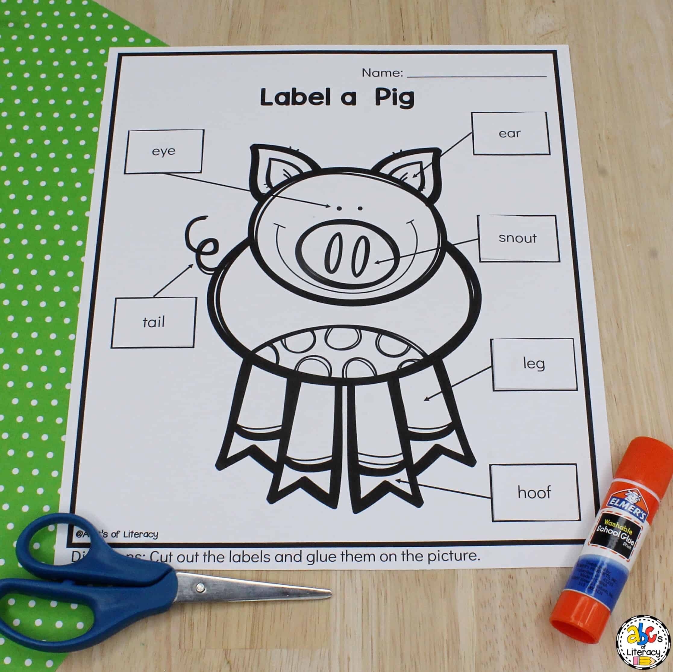 Label A Farm Animal Worksheets ABCs Of Literacy