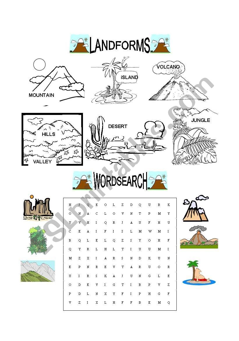 Landforms ESL Worksheet By EvaRamos Worksheets Library Landforms ESL Worksheet By EvaRamos Worksheets Library