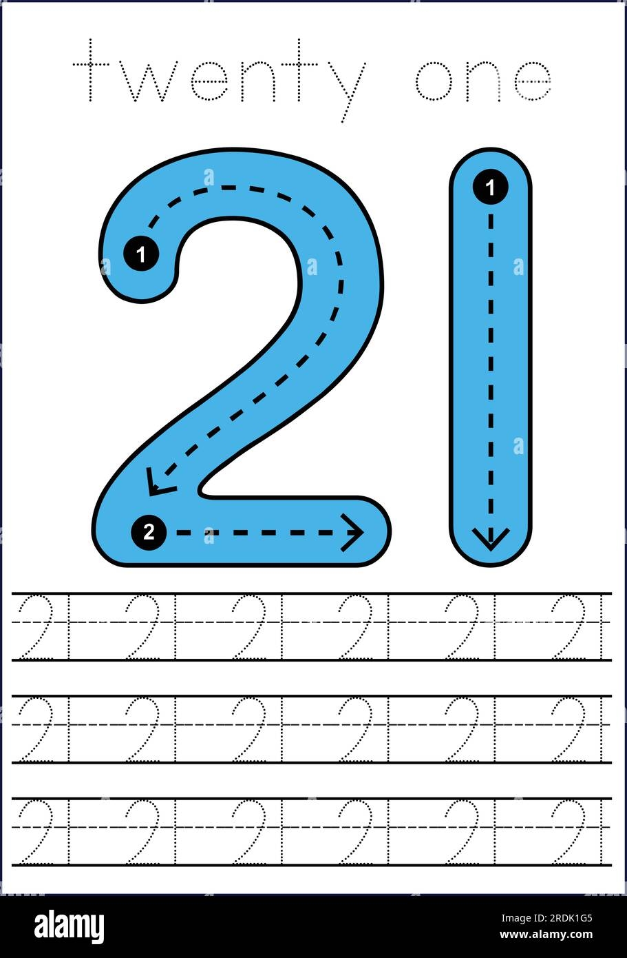 Free Printable Number 21 Worksheet Free Printable Number 21 Worksheet