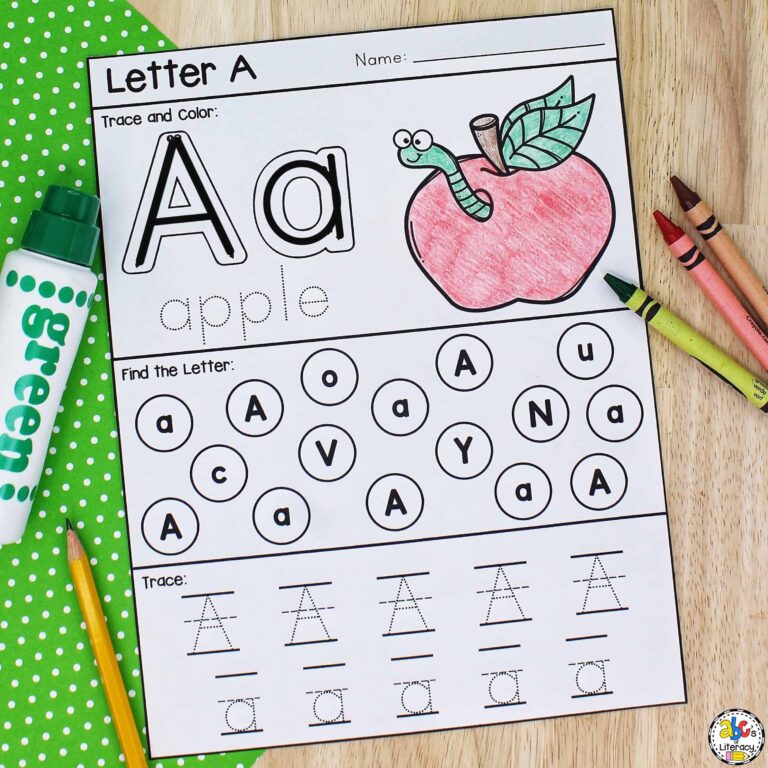 Letter A Printable Preschool Worksheet For Letter Recognition