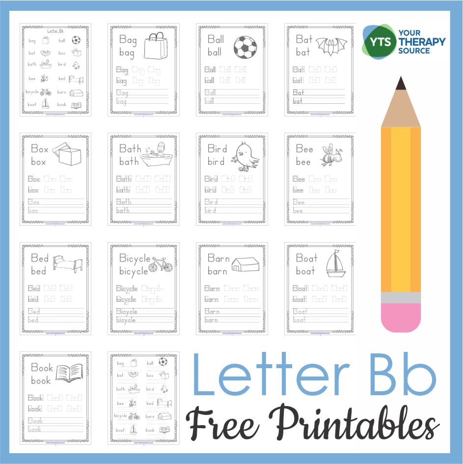 Letter B Printables FREE Packet Your Therapy Source
