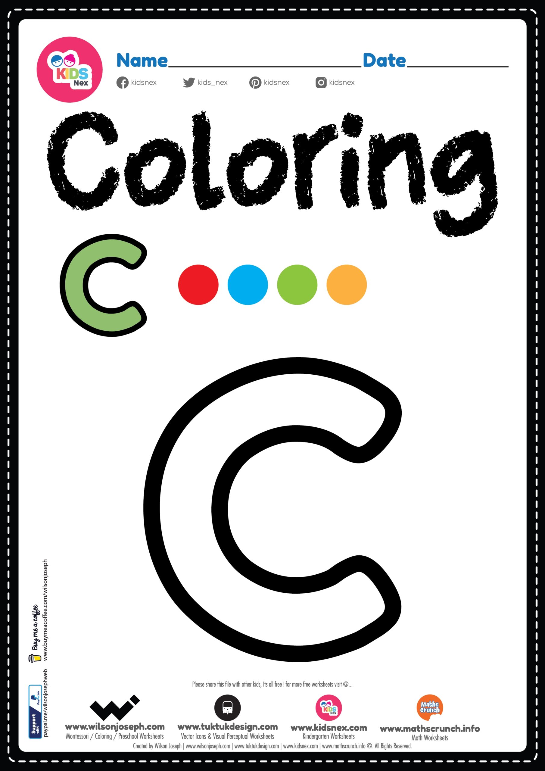 Free Printable C Worksheet