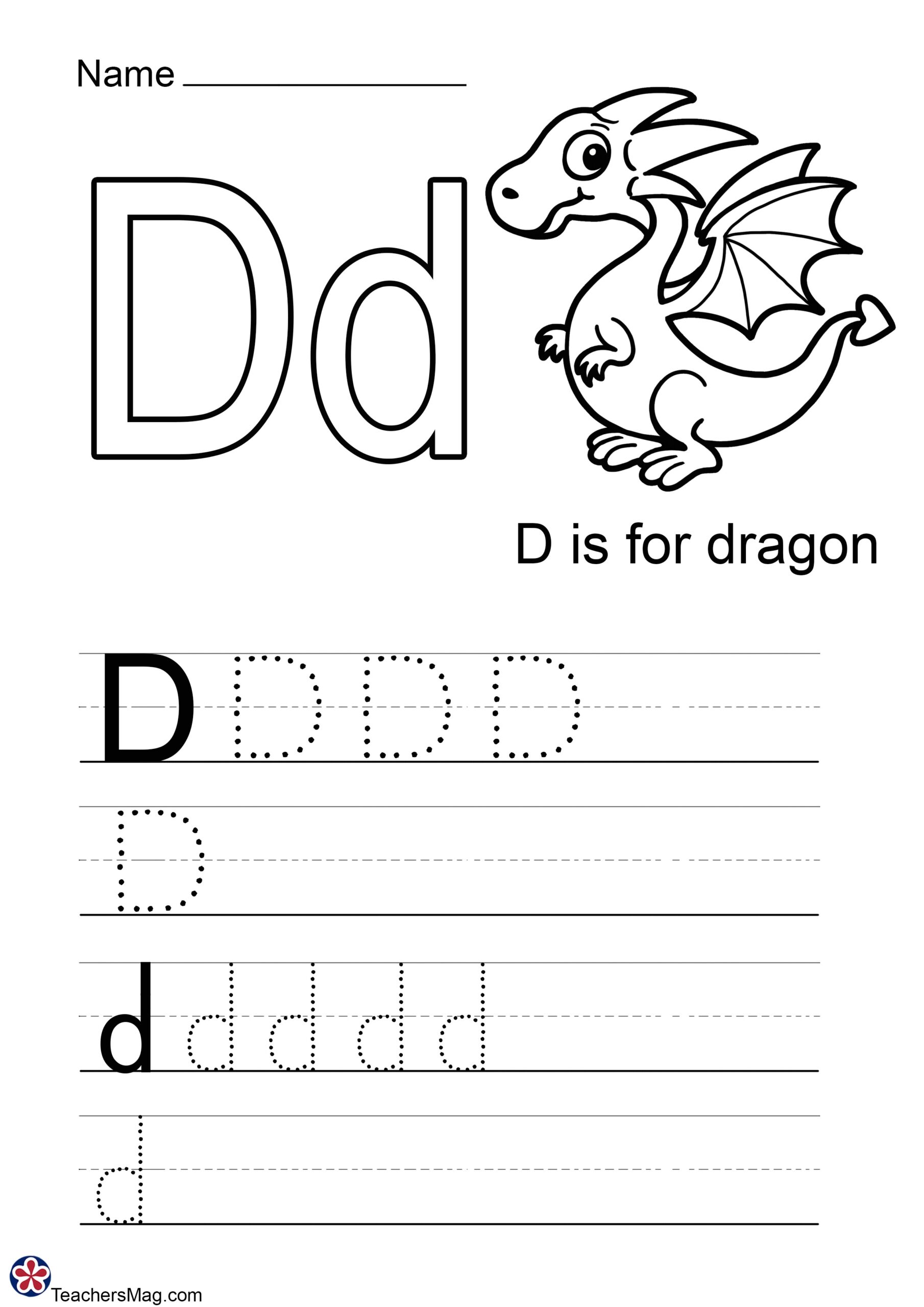 Letter D Free Worksheets TeachersMag Letter D Free Worksheets TeachersMag