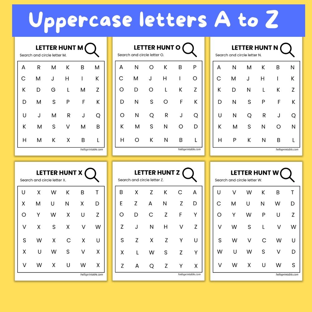 Letter Hunt Worksheets Free Printable Letter Hunt Worksheets Free Printable