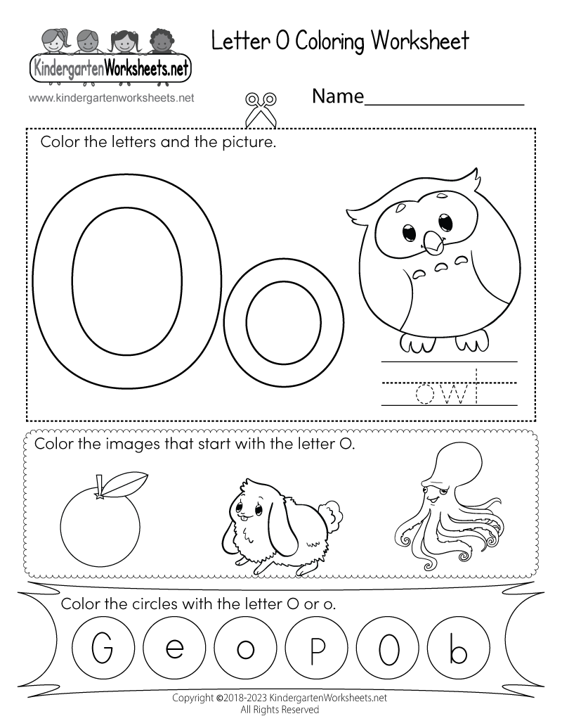 Letter O Coloring Worksheet Free Printable Digital U0026 PDF