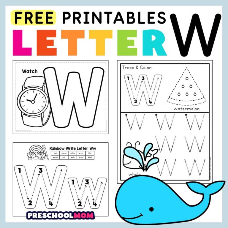 Letter W Preschool Printables Preschool Mom