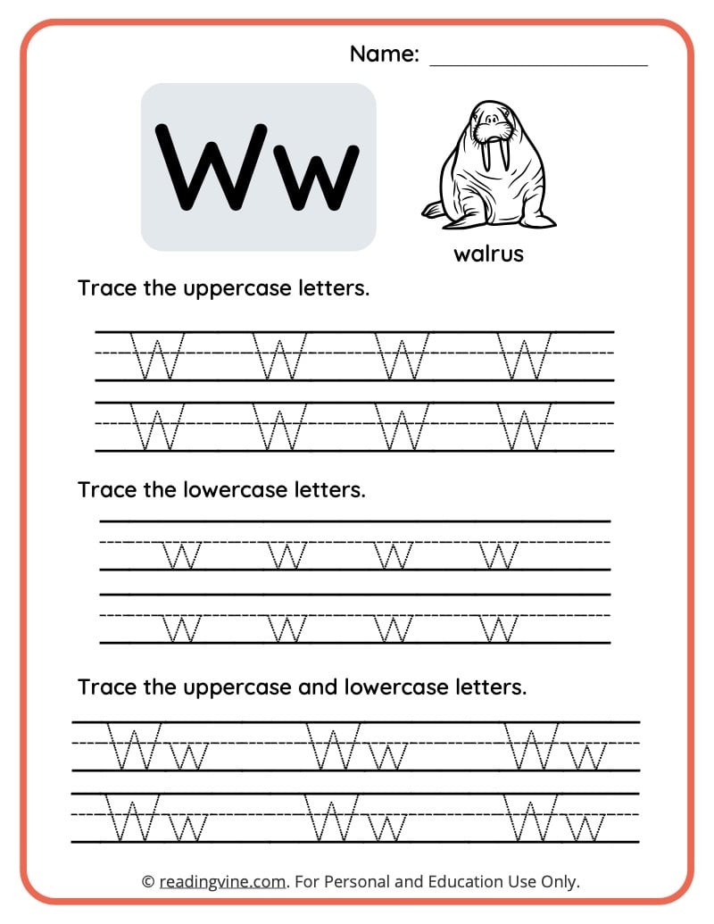 Letter W Worksheets For Preschool Free Printable Letter W Worksheets For Preschool Free Printable