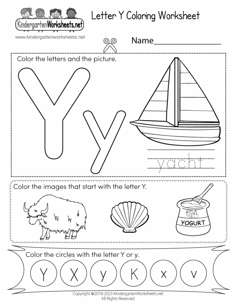 Letter Y Coloring Worksheet Free Printable Digital U0026 PDF
