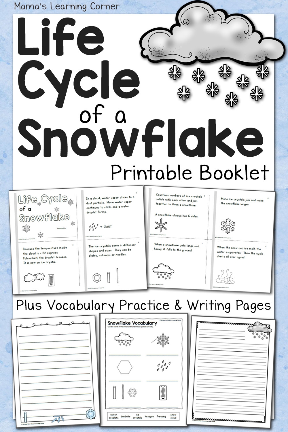 Life Cycle Of A Snowflake Booklet Mamas Learning Corner Life Cycle Of A Snowflake Booklet Mamas Learning Corner