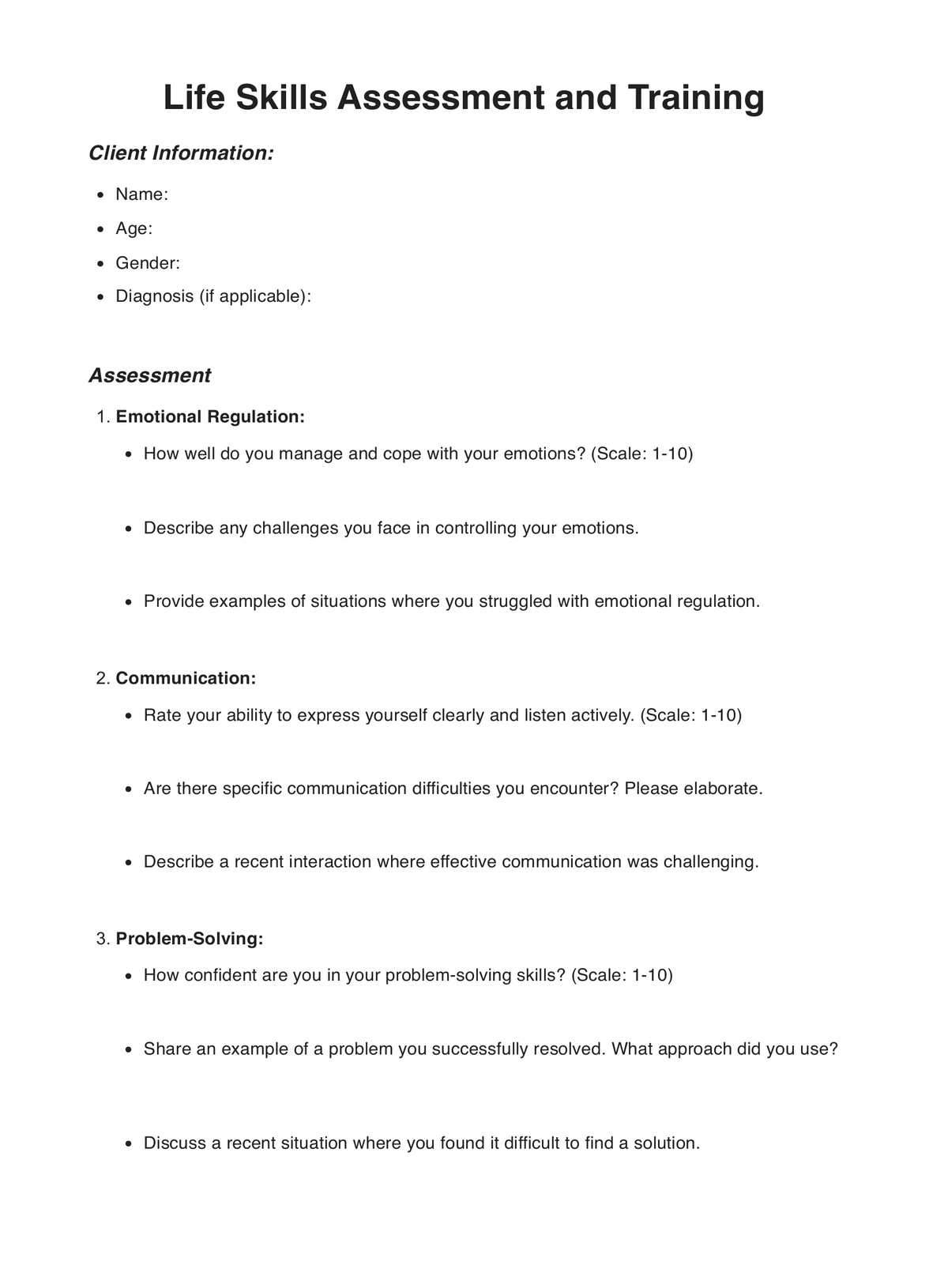Life Skills Worksheets U0026 Example Free PDF Download Life Skills Worksheets U0026 Example Free PDF Download
