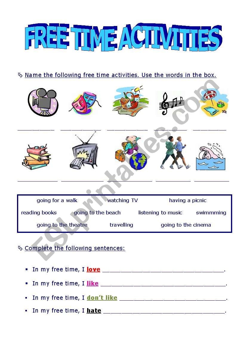 Likes And Dislikes ESL Worksheet By Dodoflower
