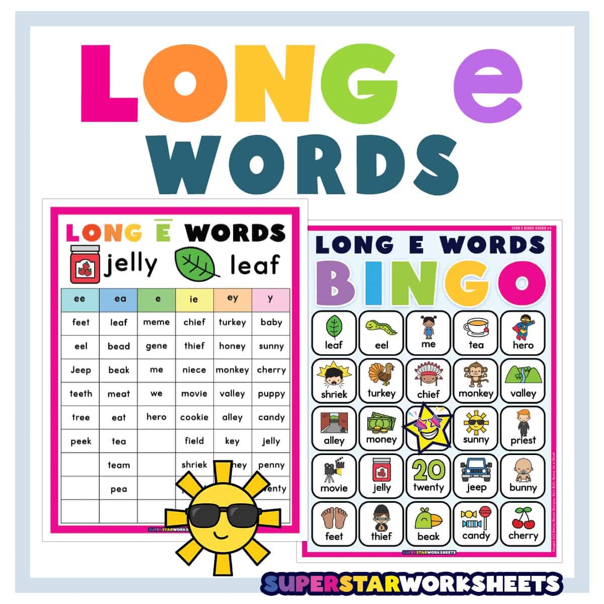 Free Printable Long Vowel E Worksheets