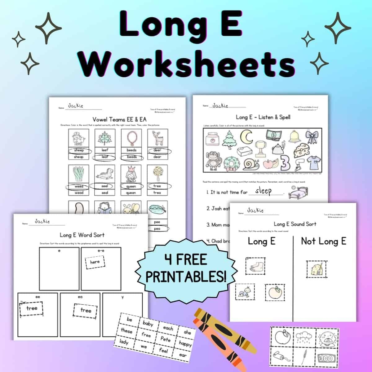 Long E Worksheets 4 Free Printables Literacy Learn