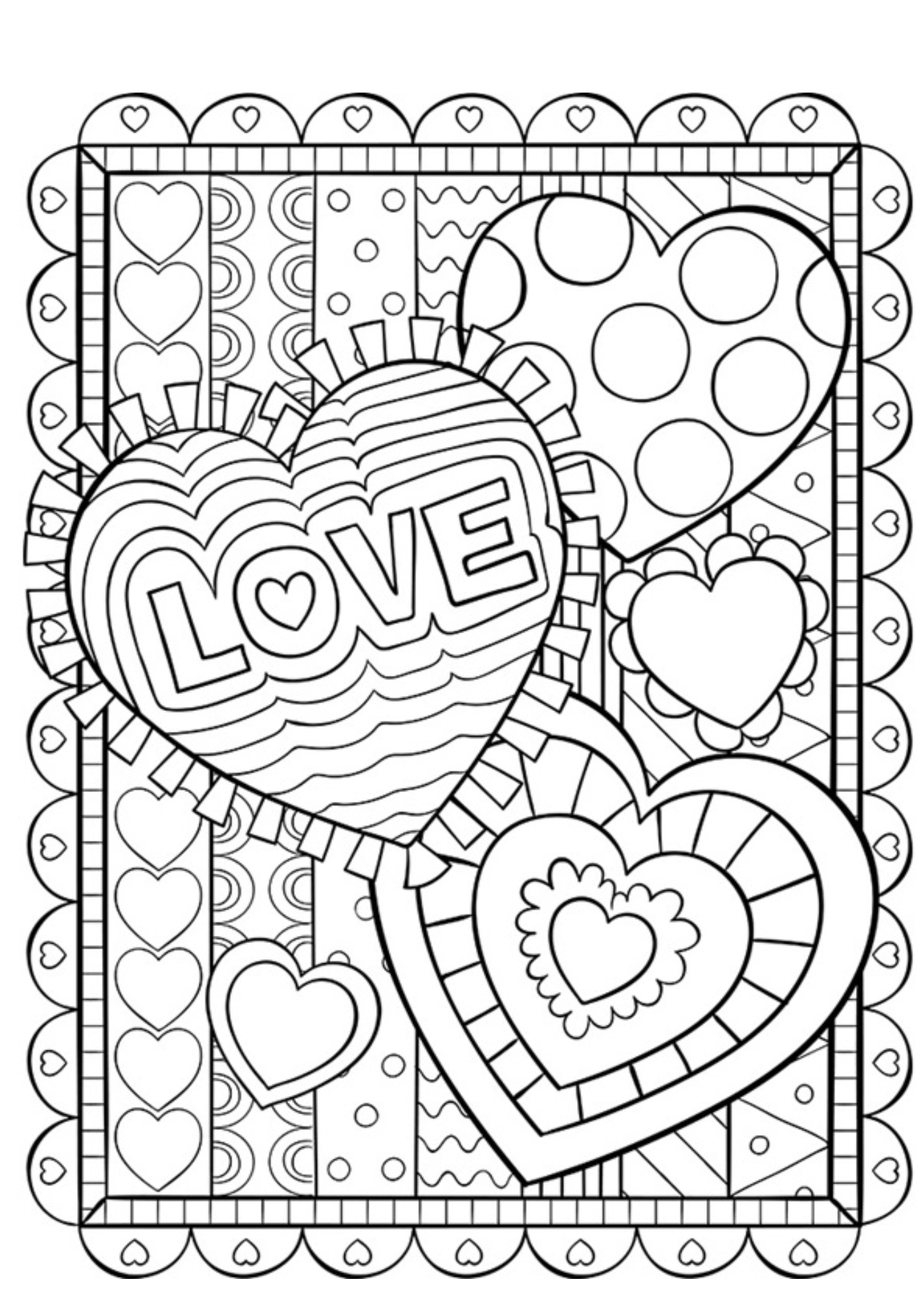 Love Doodle Valentine Day Free Worksheet